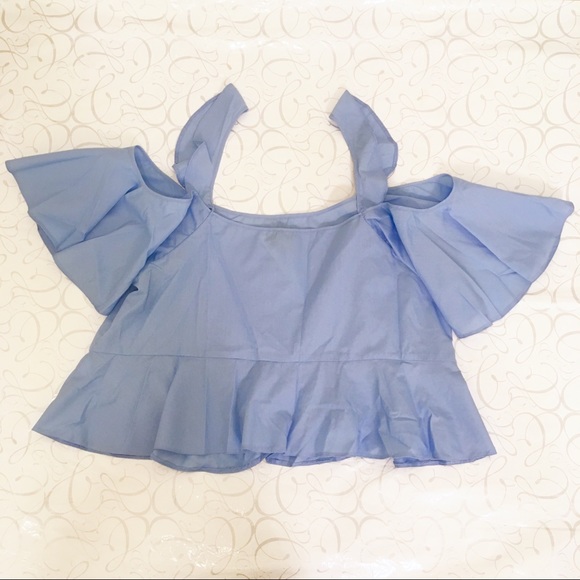 ASOS | Flutter Sleeve Off the Shoulder Top 18 NWT - Picture 3 of 5
